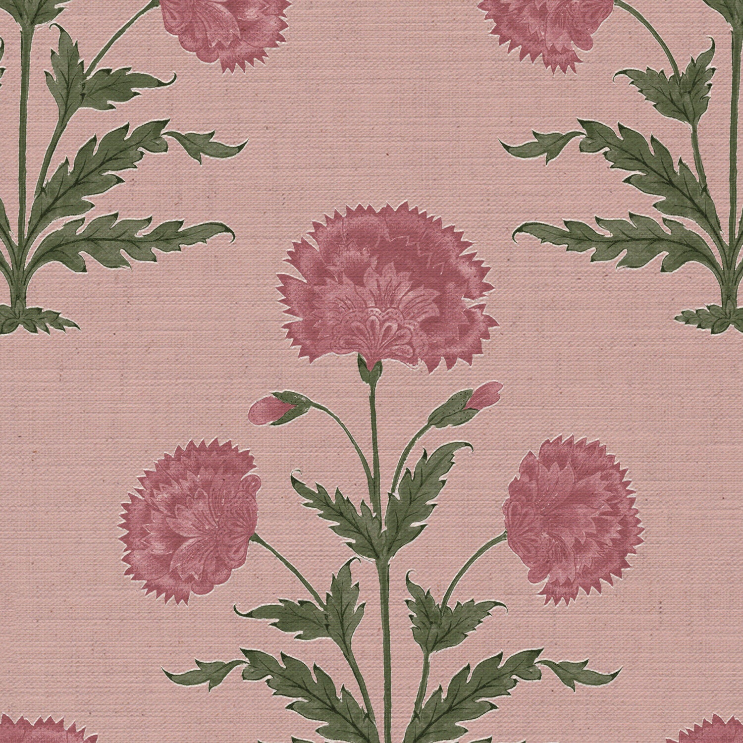 CW: Pink and green with pink ground | BASE: Mercia Linen | HERO