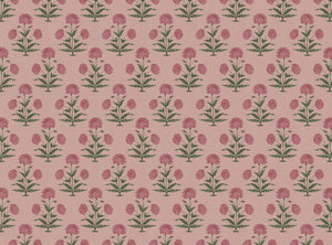 Pink and green with pink ground