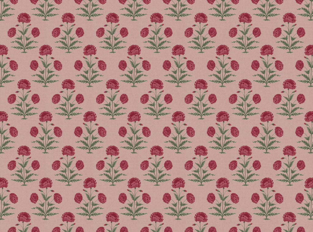 CW: Red damson and green with pink ground | BASE: Mercia Linen