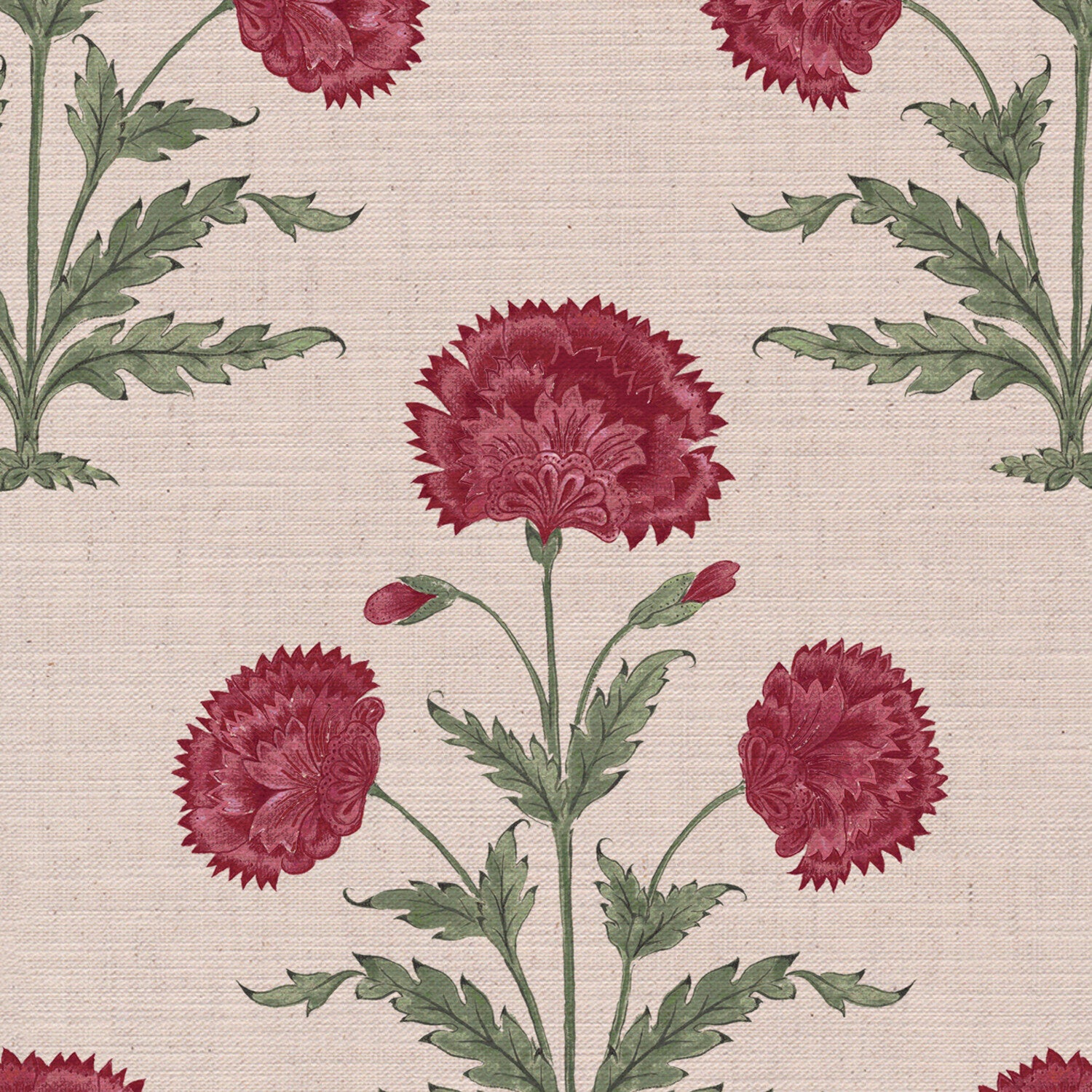 CW: Red damson and green | BASE: Mercia Linen | HERO