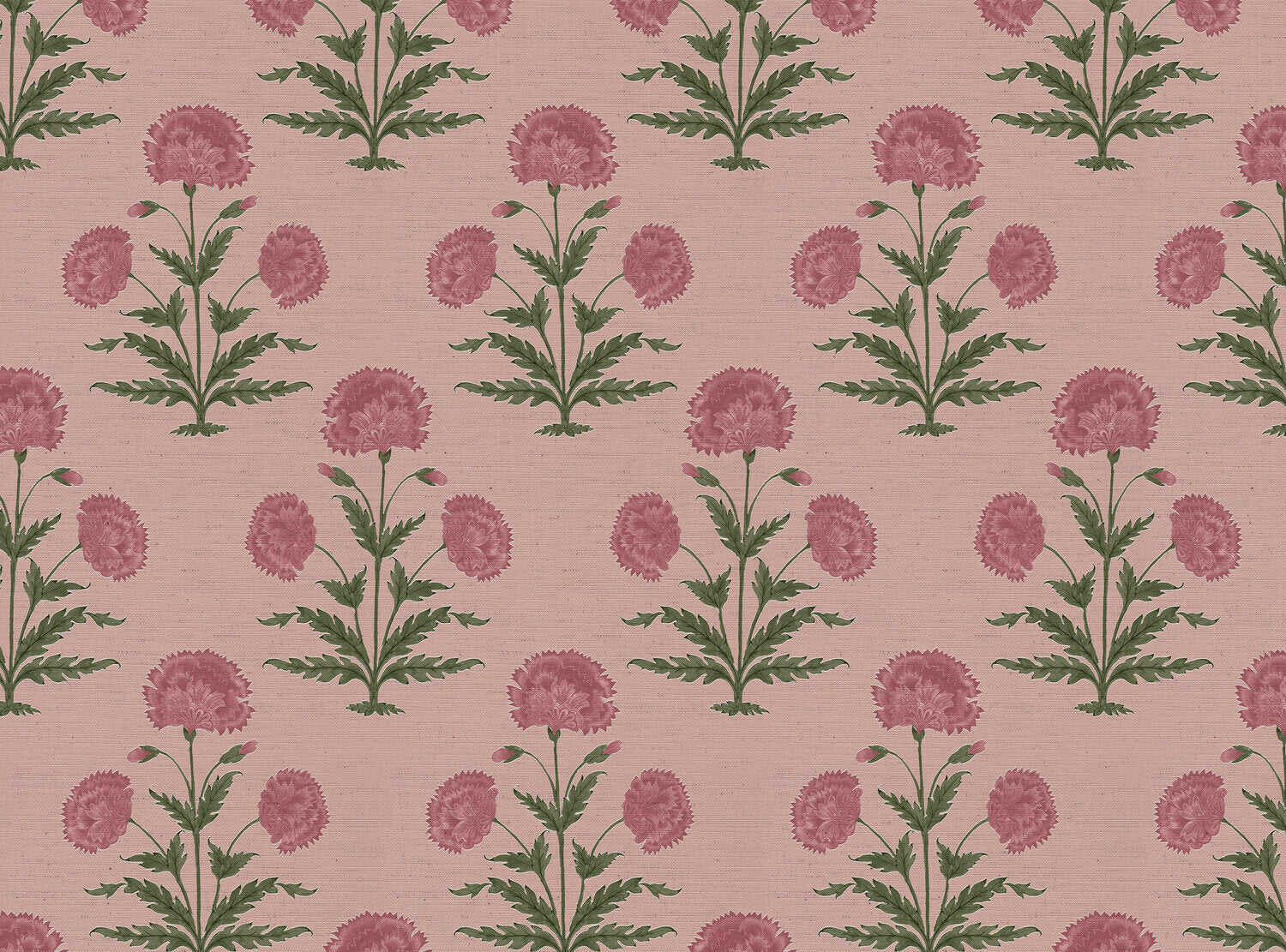 CW: Pink and green with pink ground | BASE: Natural Luxury Linen