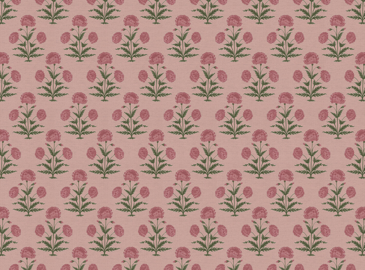 CW: Pink and green with pink ground | BASE: Natural Luxury Linen