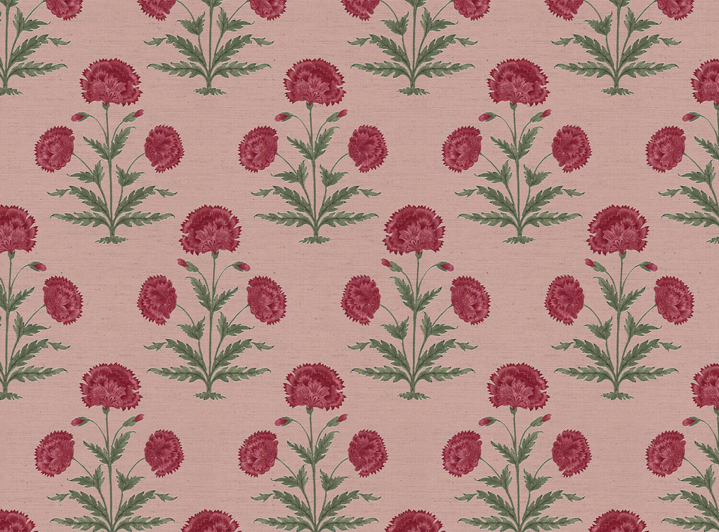CW: Red damson and green with pink ground | BASE: Natural Luxury Linen