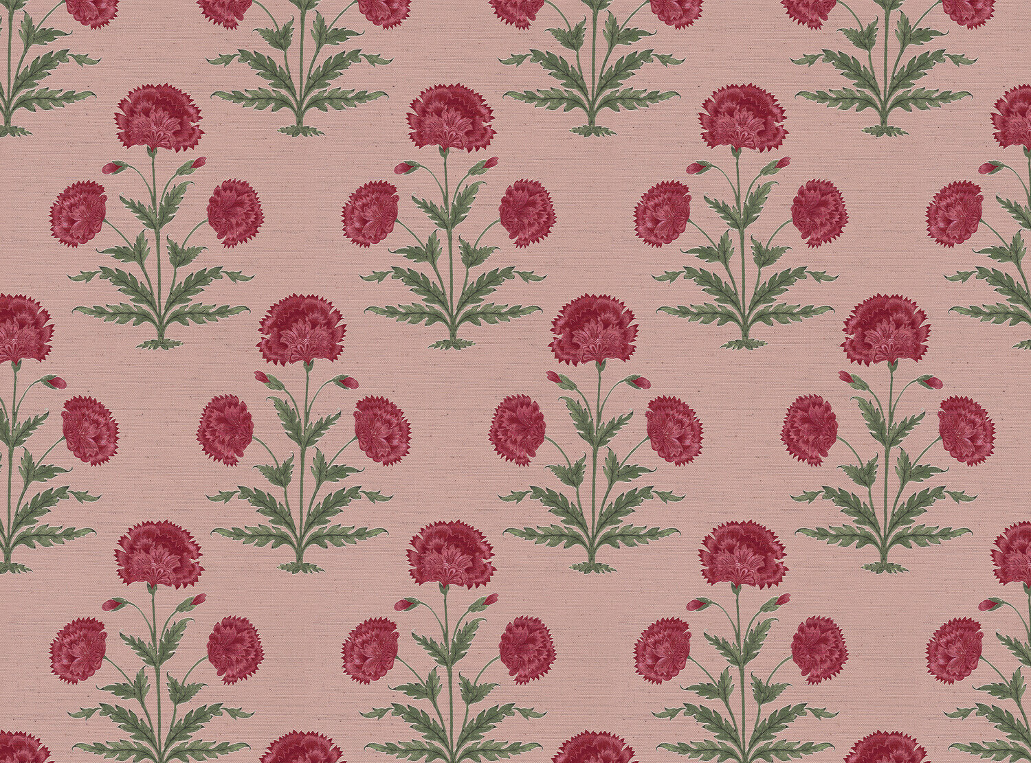 CW: Red damson and green with pink ground | BASE: Natural Luxury Linen