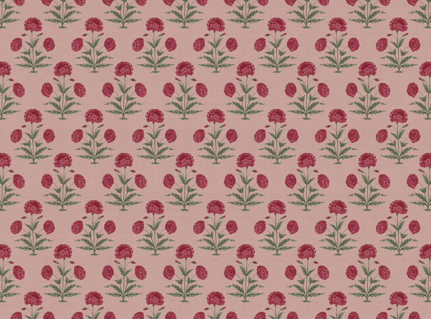 CW: Red damson and green with pink ground | BASE: Natural Luxury Linen