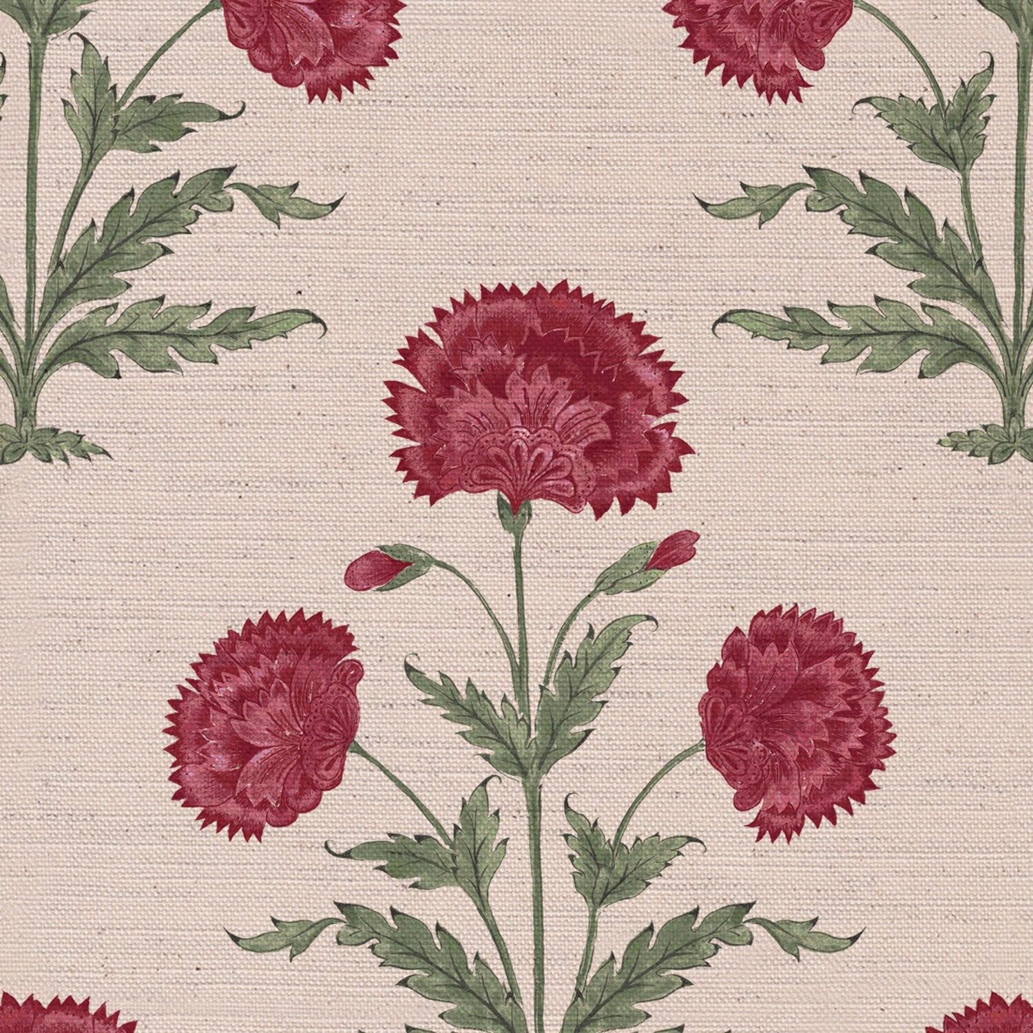 CW: Red damson and green | BASE: Natural Luxury Linen | HERO