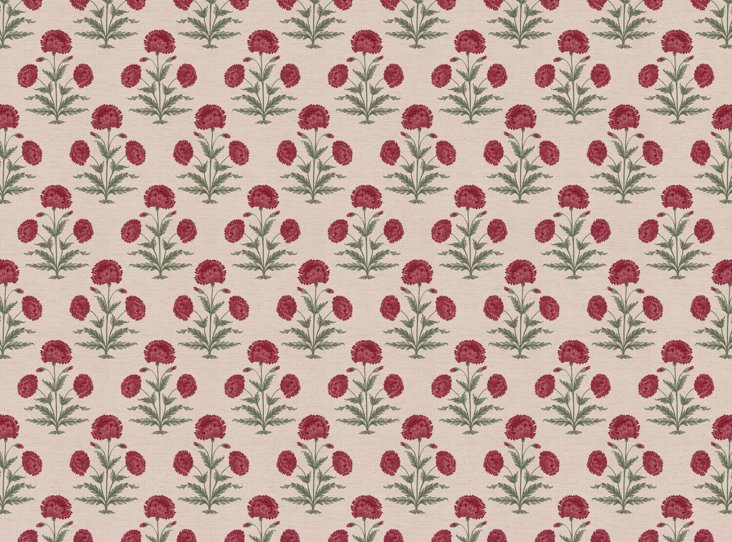 CW: Red damson and green | BASE: Natural Luxury Linen