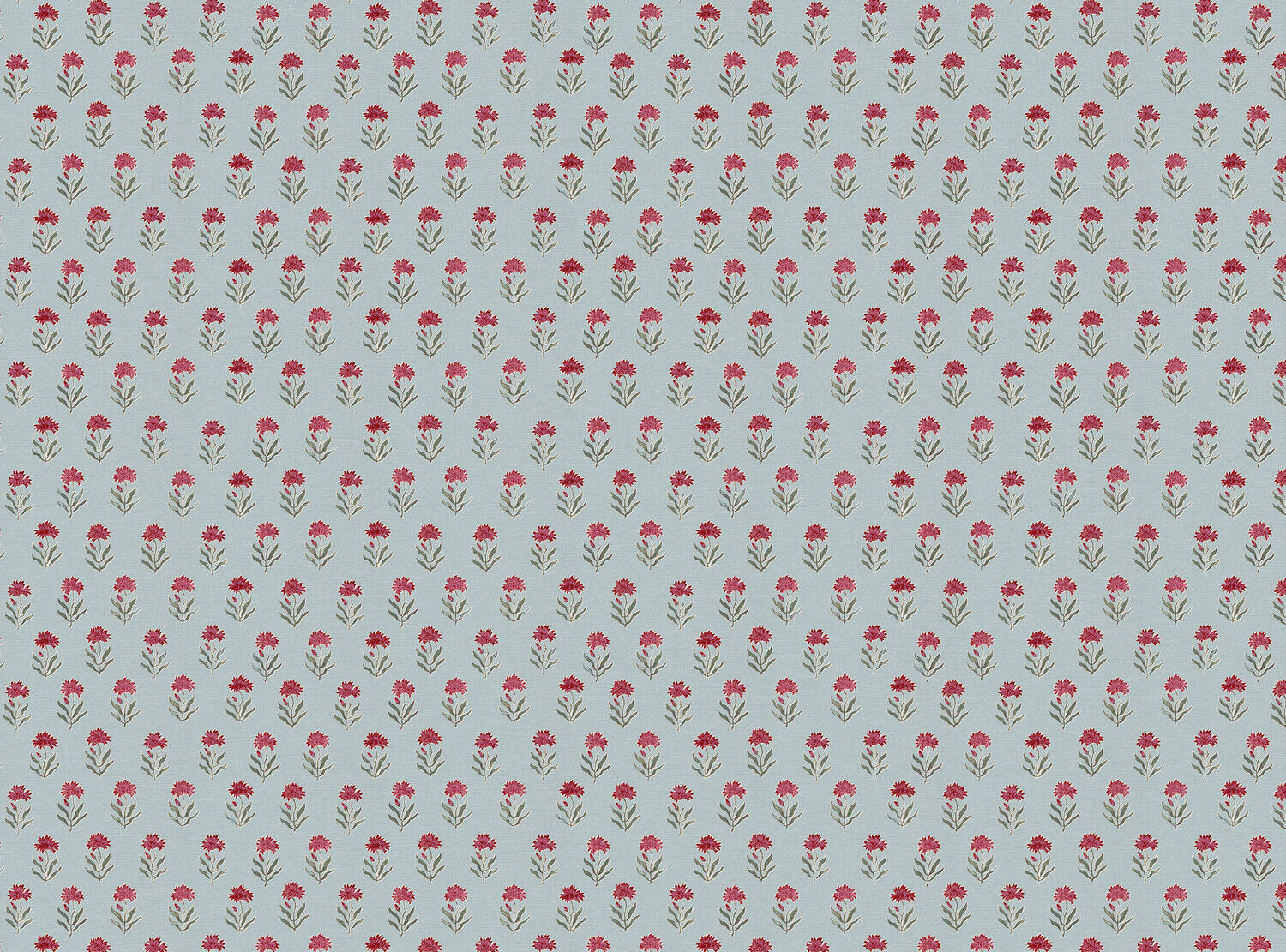 CW: Red damson and green grey with blue ground | BASE: Luxury Linen