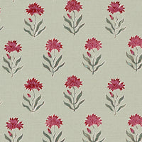 Red damson and green grey with green ground