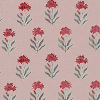 Warm red and grey blue with pink ground