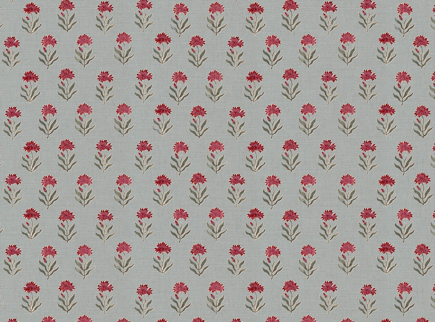 CW: Red damson and green grey with blue ground | BASE: Mercia Linen