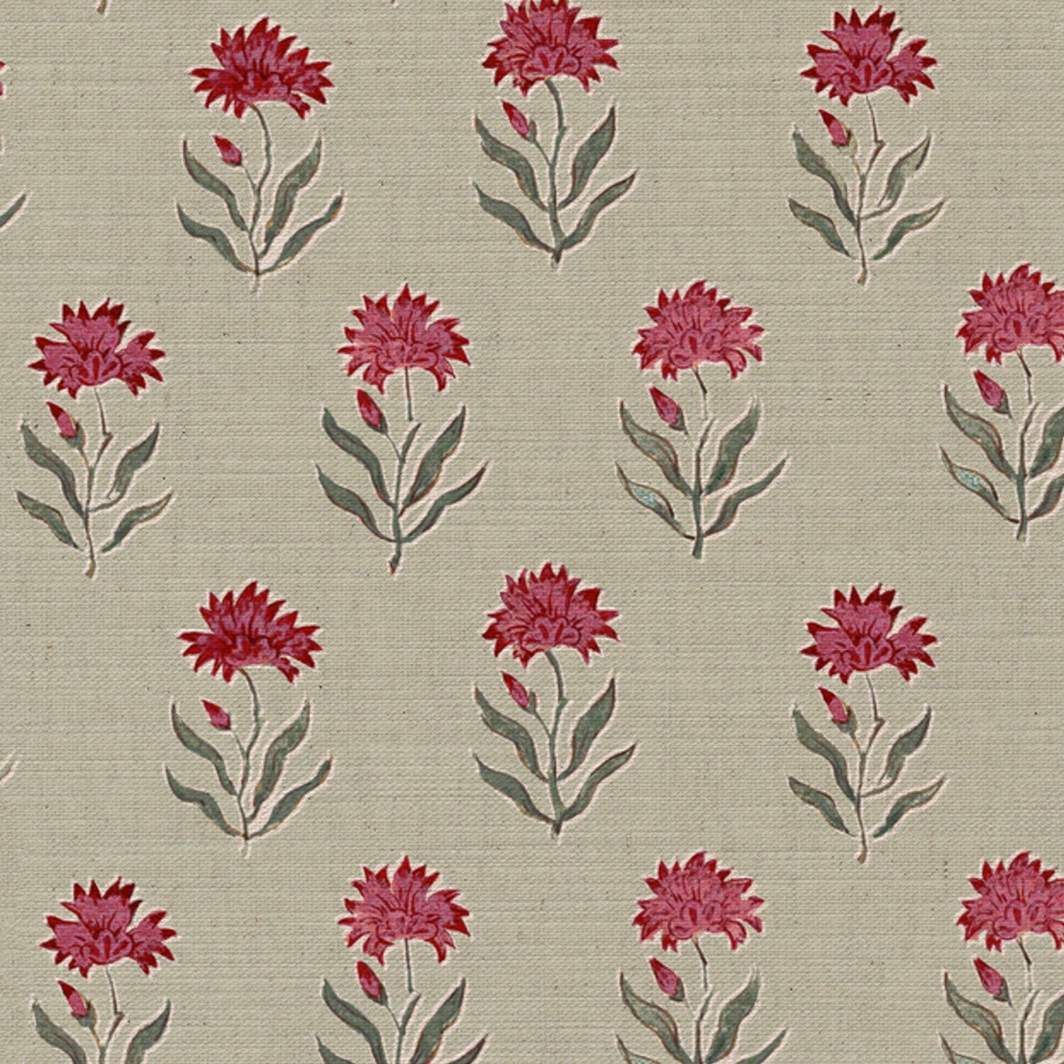 CW: Red damson and green grey with green ground | BASE: Mercia Linen | HERO