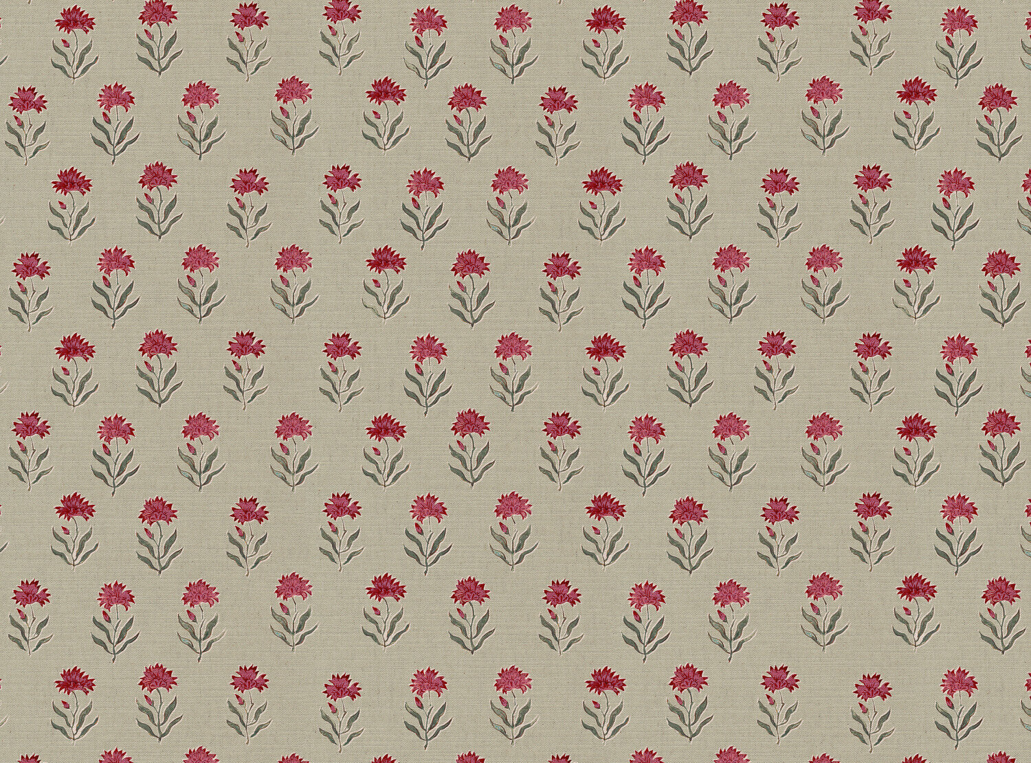 CW: Red damson and green grey with green ground | BASE: Mercia Linen