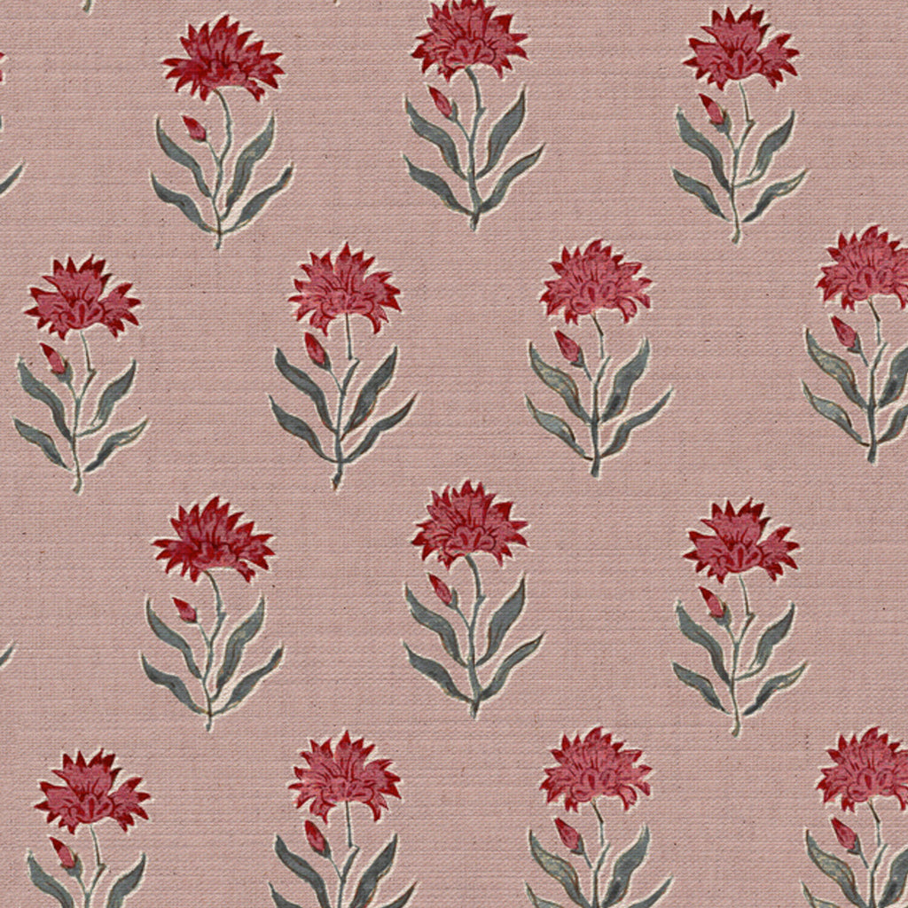 CW: Warm red and grey blue with pink ground | BASE: Mercia Linen | HERO