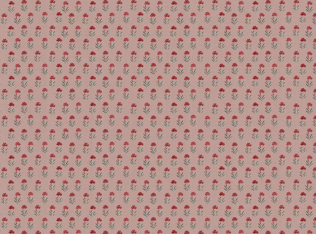 CW: Warm red and grey blue with pink ground | BASE: Mercia Linen