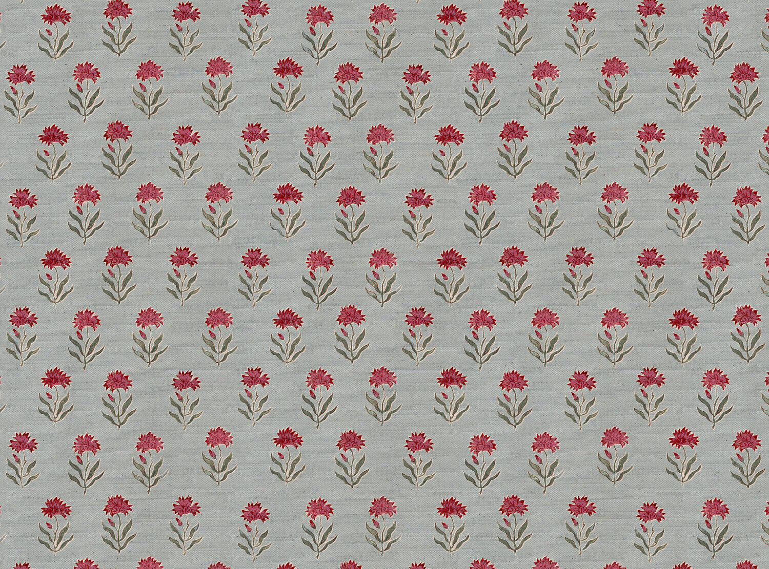 CW: Red damson and green grey with blue ground | BASE: Natural Luxury Linen