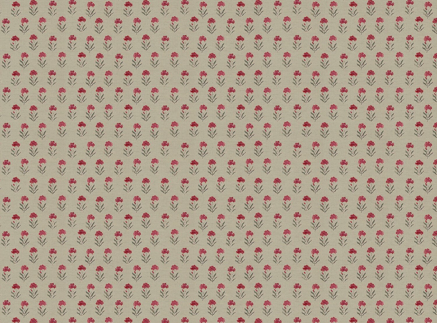 CW: Red damson and green grey with green ground | BASE: Natural Luxury Linen