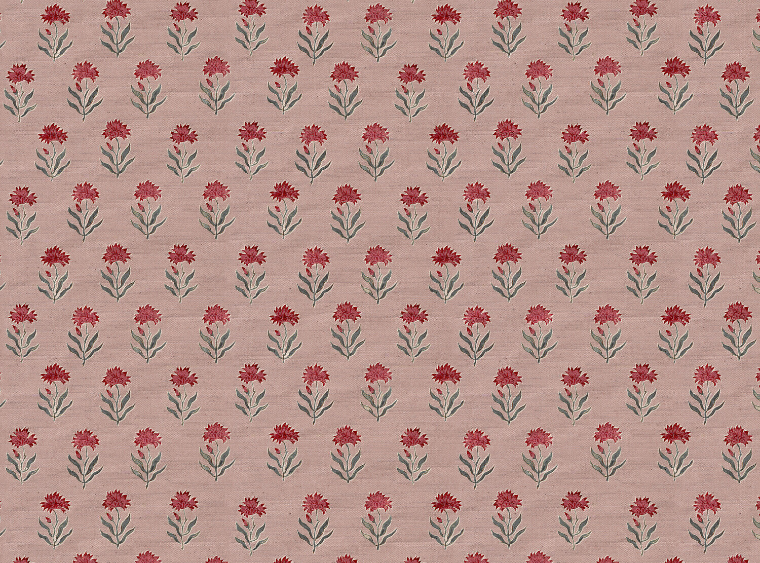 CW: Red damson with pink ground | BASE: Natural Luxury Linen