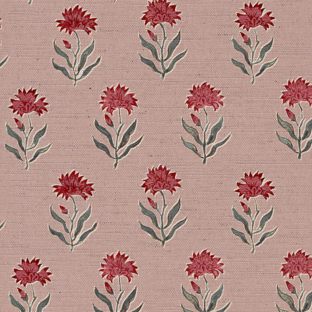 CW: Warm red and grey blue with pink ground | BASE: Natural Luxury Linen | HERO