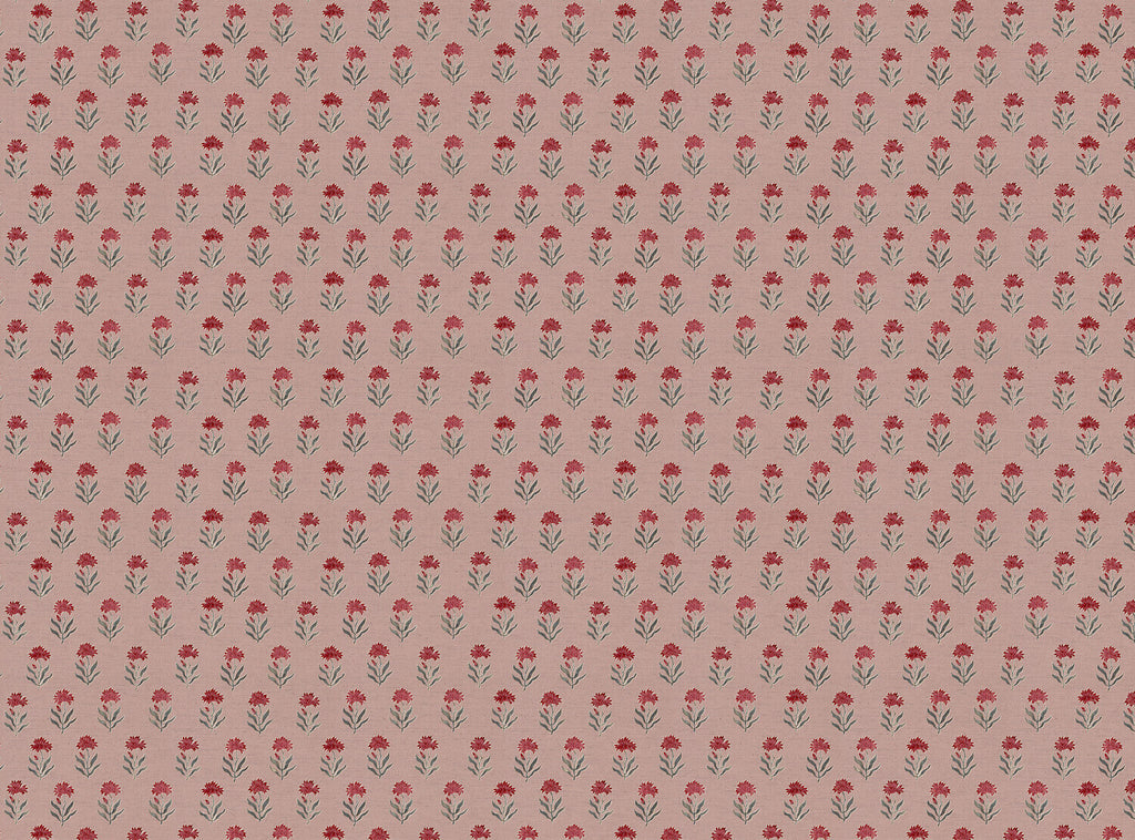 CW: Warm red and grey blue with pink ground | BASE: Natural Luxury Linen
