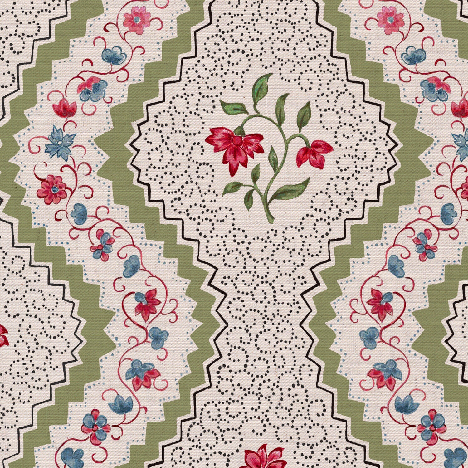 CW: Apple green red and blue | BASE: Mercia Linen | HERO