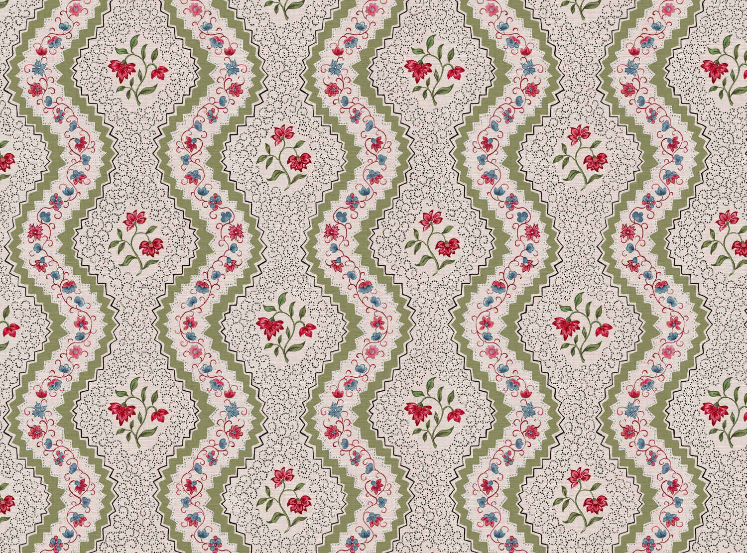 CW: Apple green red and blue | BASE: Mercia Linen