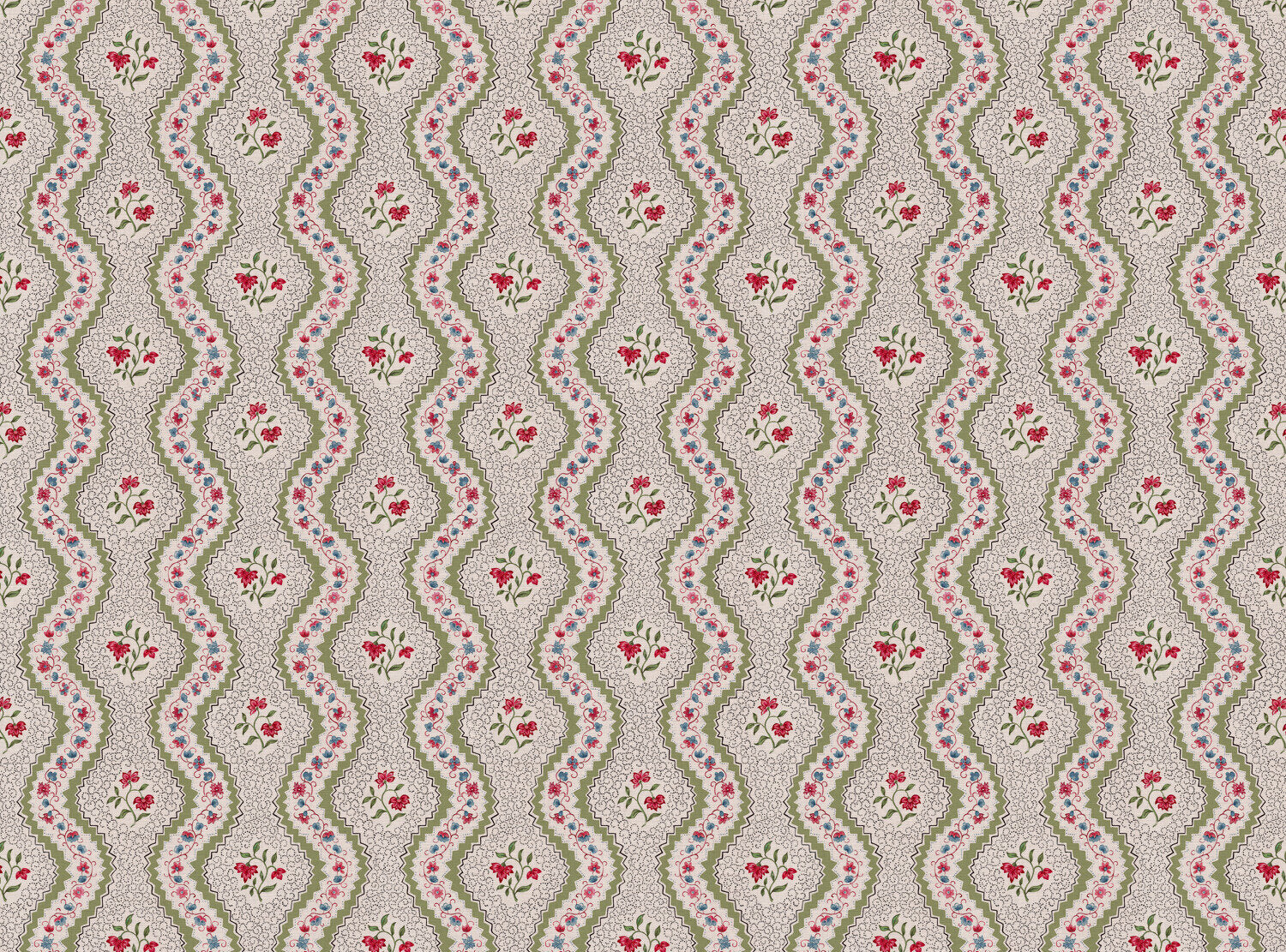 CW: Apple green red and blue | BASE: Mercia Linen