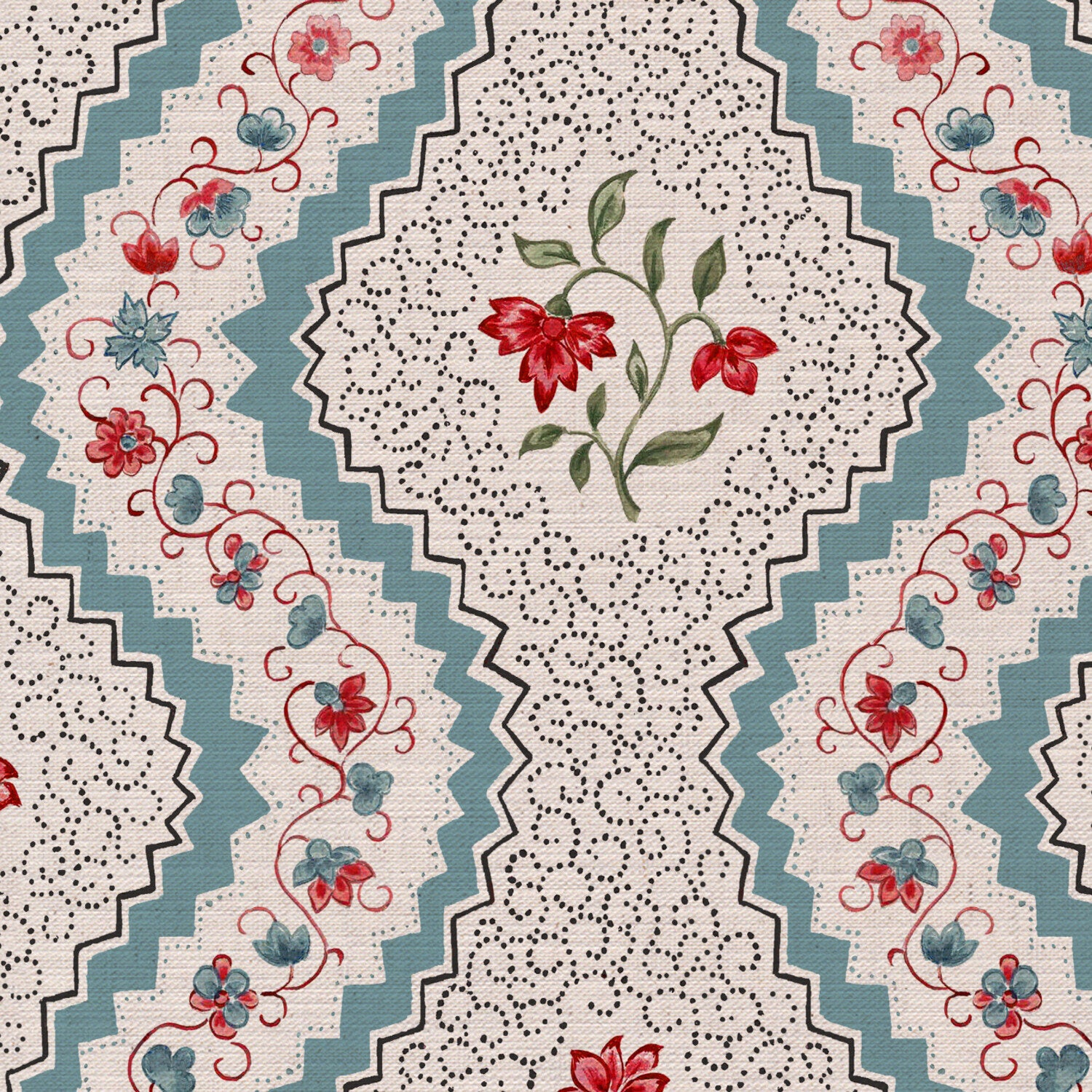 CW: Blue red and green | BASE: Mercia Linen | HERO