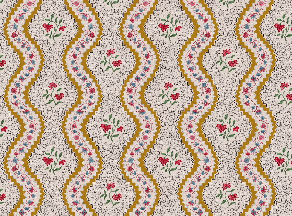 CW: Gold red and blue | BASE: Mercia Linen