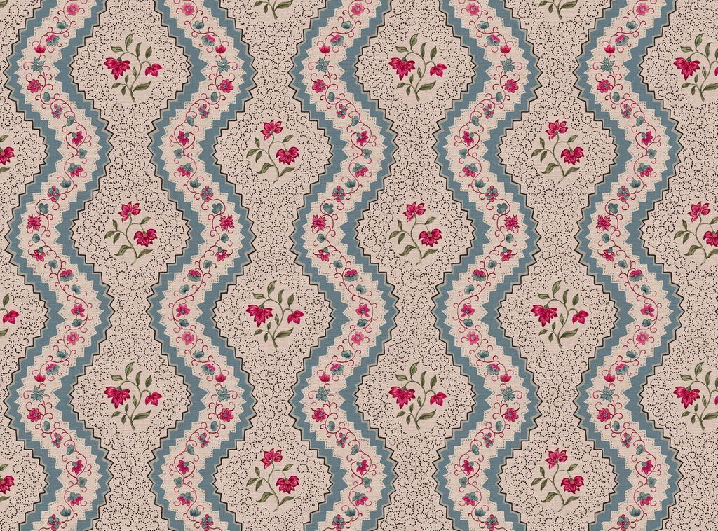 CW: Grey blue pinky red and green | BASE: Mercia Linen