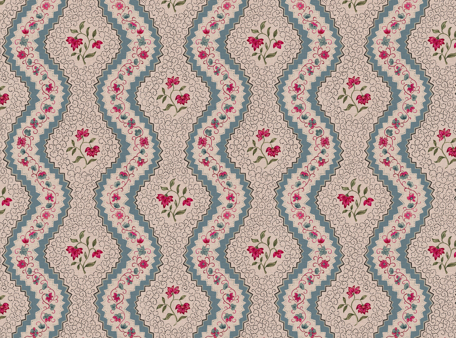 CW: Grey blue pinky red and green | BASE: Mercia Linen