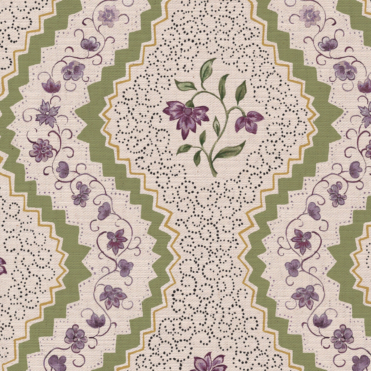 CW: Lilac green and yellow | BASE: Mercia Linen | HERO