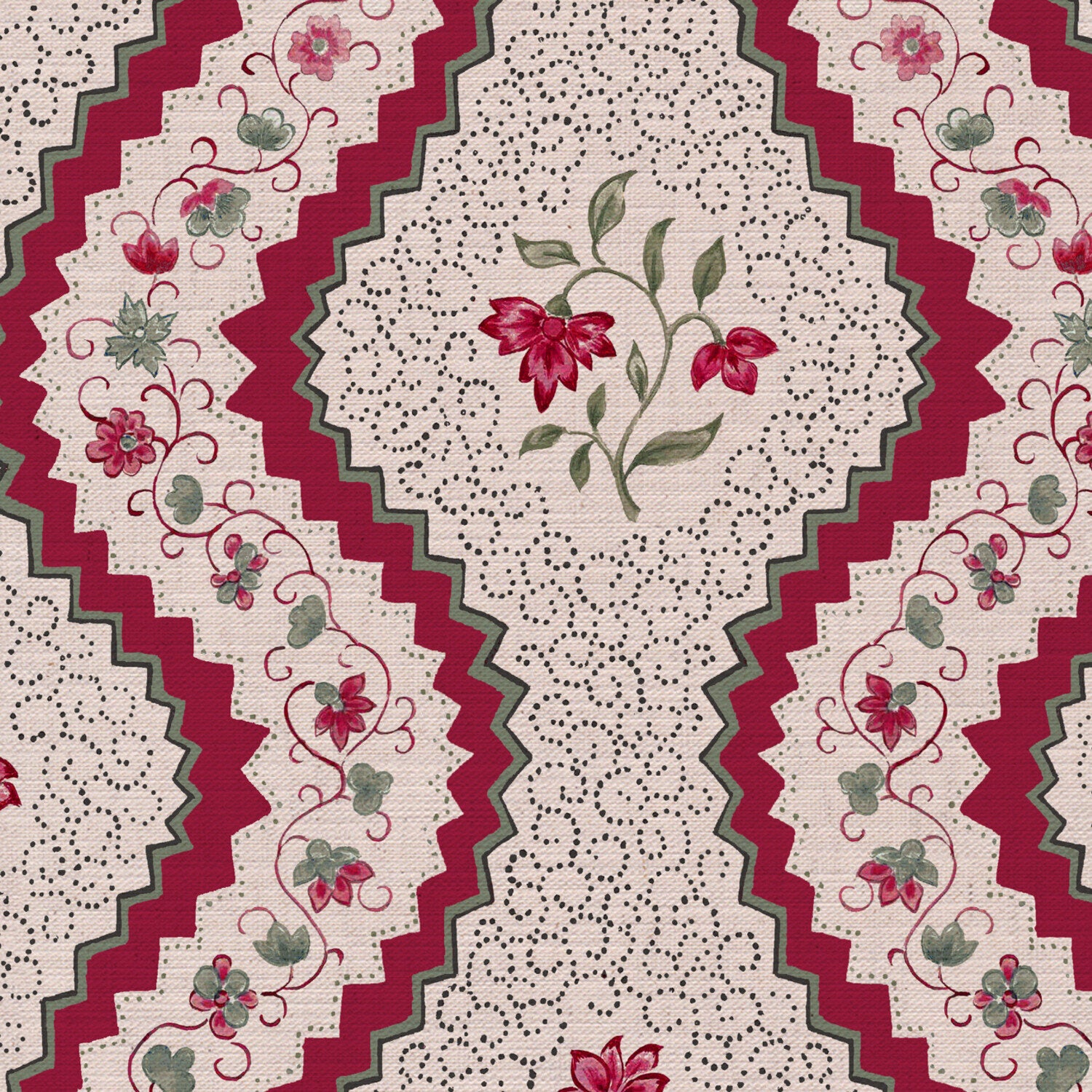 CW: Rich red and green | BASE: Mercia Linen | HERO