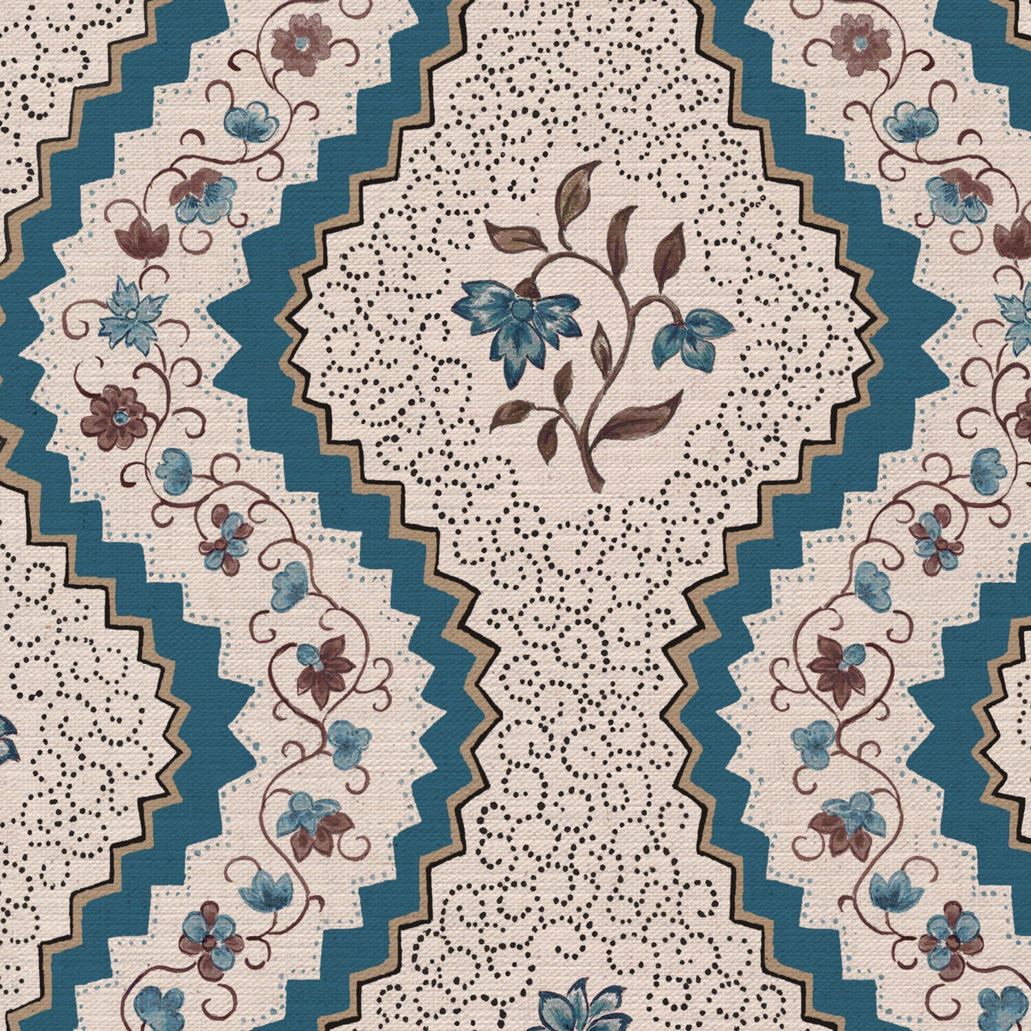 CW: Teal and chocolate | BASE: Mercia Linen | HERO