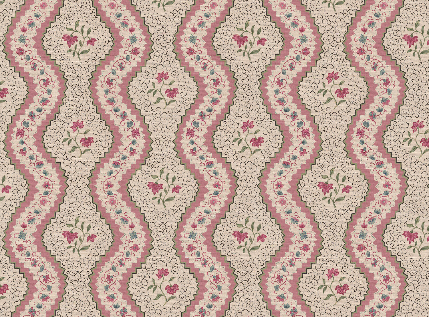 CW: Wild orchid pink and green | BASE: Mercia Linen