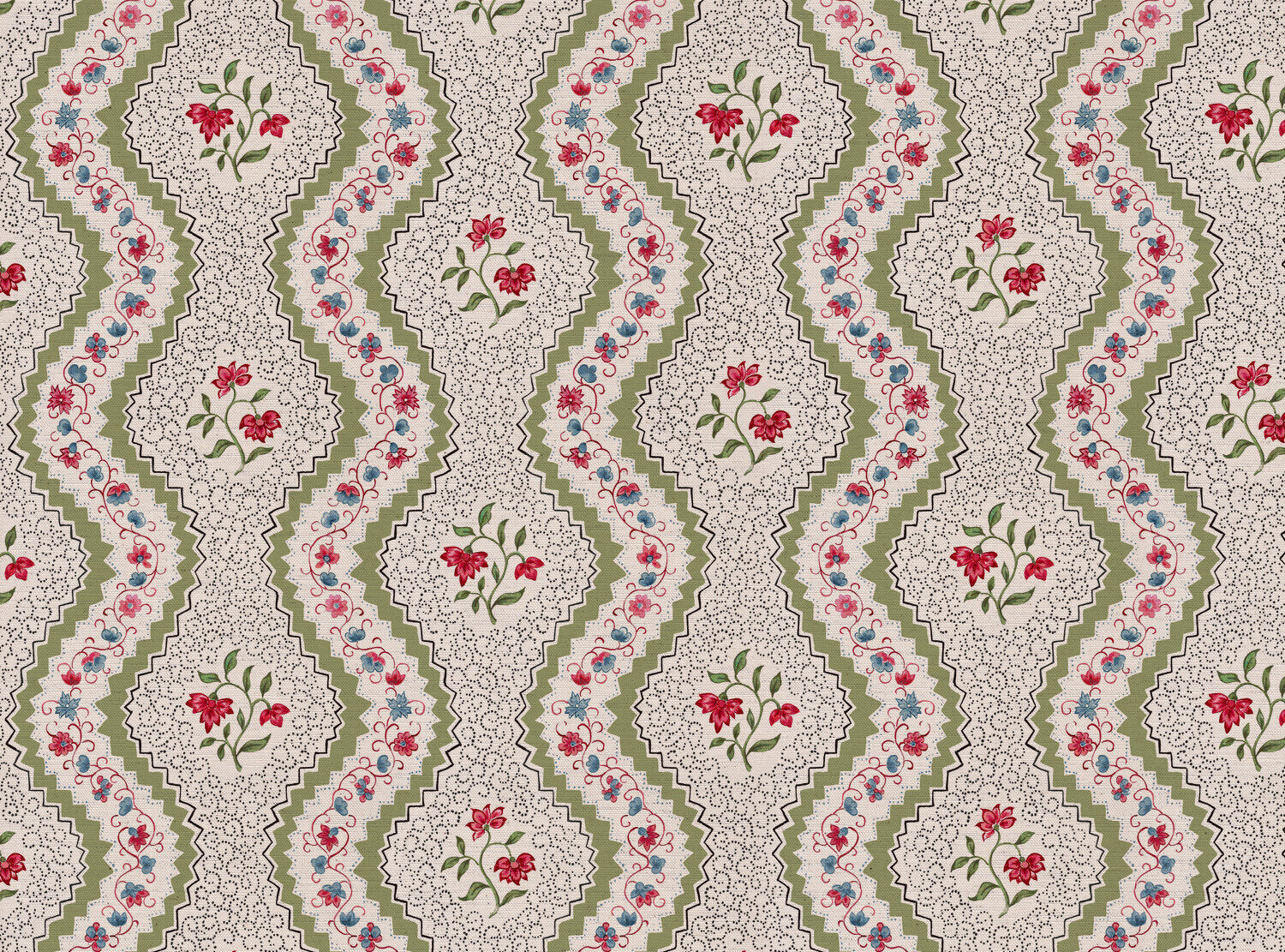 CW: Apple green red and blue | BASE: Natural Luxury Linen