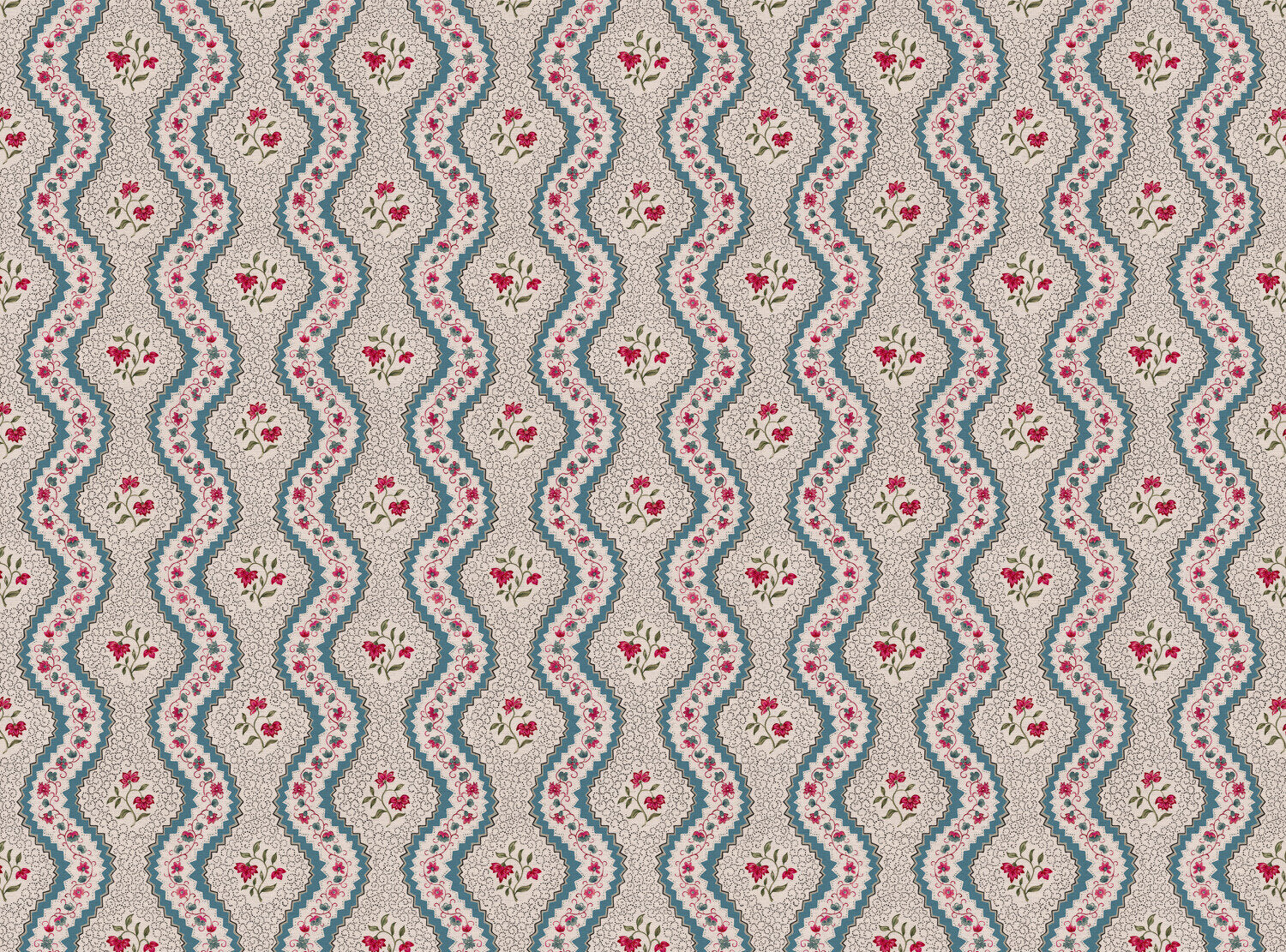 CW: Bright blue pinky red and green | BASE: Natural Luxury Linen