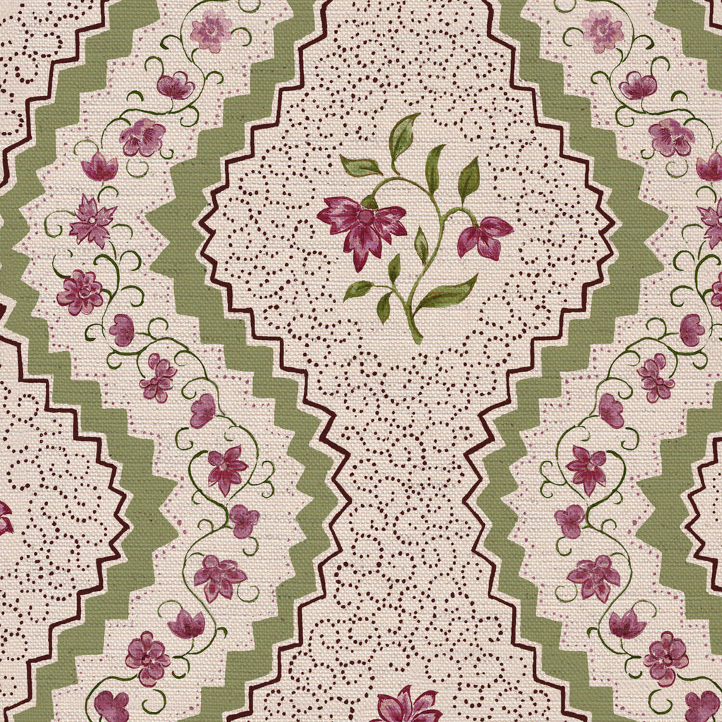 CW: Dusky rose and green | BASE: Natural Luxury Linen | HERO