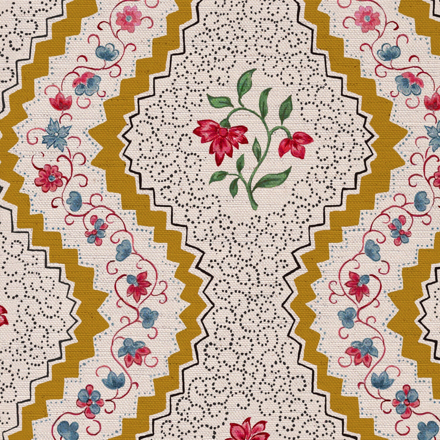 CW: Gold red and blue | BASE: Natural Luxury Linen | HERO