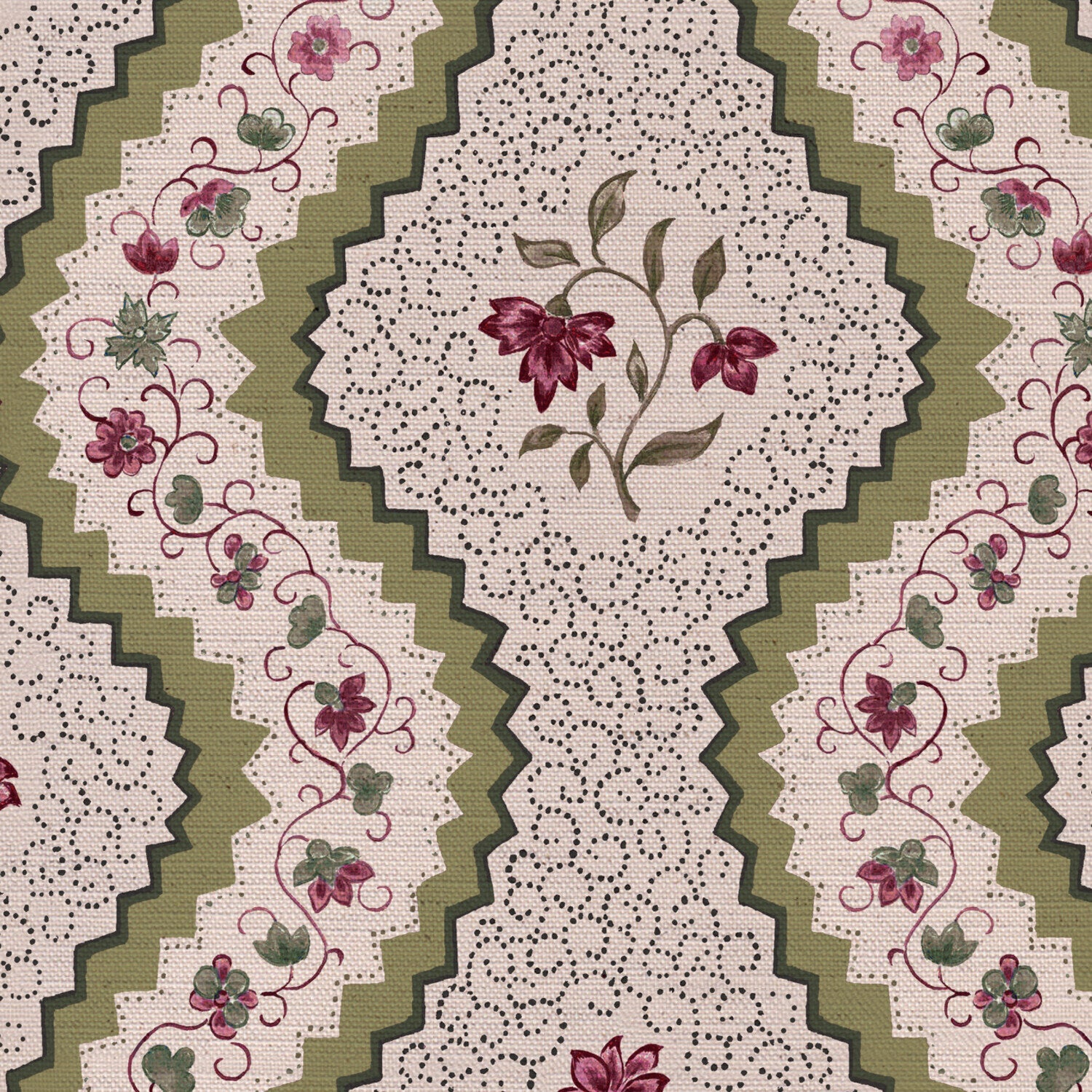 CW: Greens and plum | BASE: Natural Luxury Linen | HERO