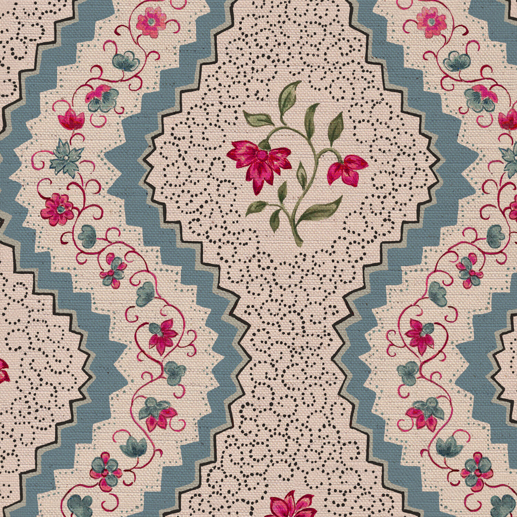 CW: Grey blue pinky red and green | BASE: Natural Luxury Linen | HERO