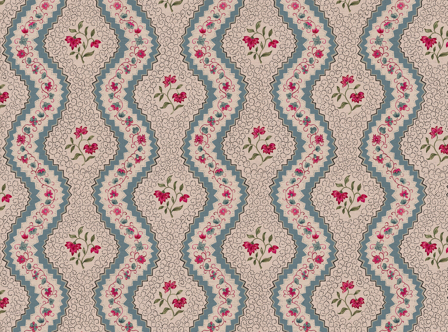 CW: Grey blue pinky red and green | BASE: Natural Luxury Linen