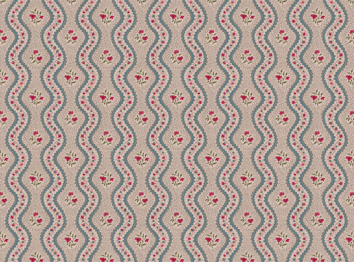 CW: Grey blue pinky red and green | BASE: Natural Luxury Linen