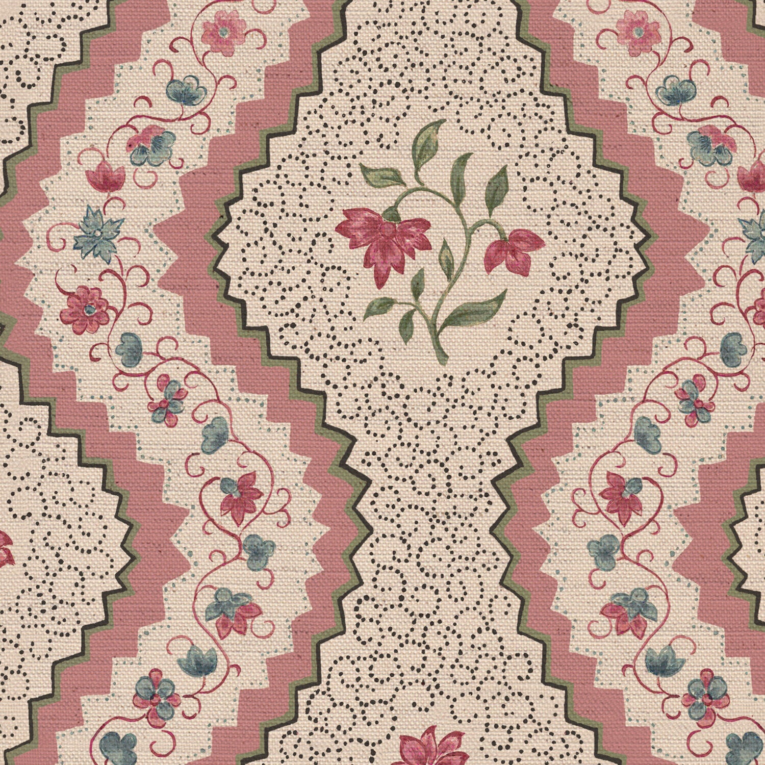 CW: Soft pink blue and green | BASE: Natural Luxury Linen | HERO