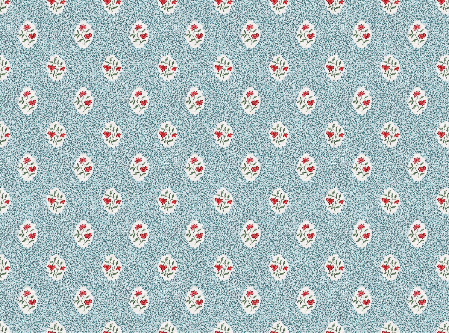 CW: Greeny blue and red | BASE: Luxury Linen