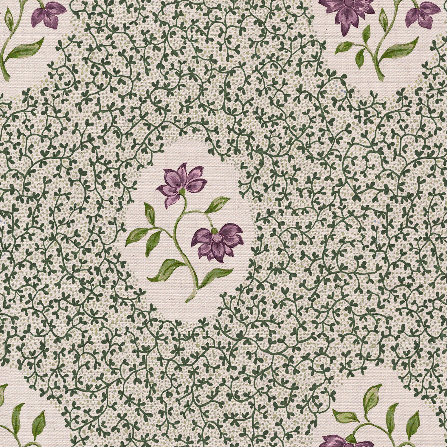 CW: Lilac and green | BASE: Mercia Linen | HERO