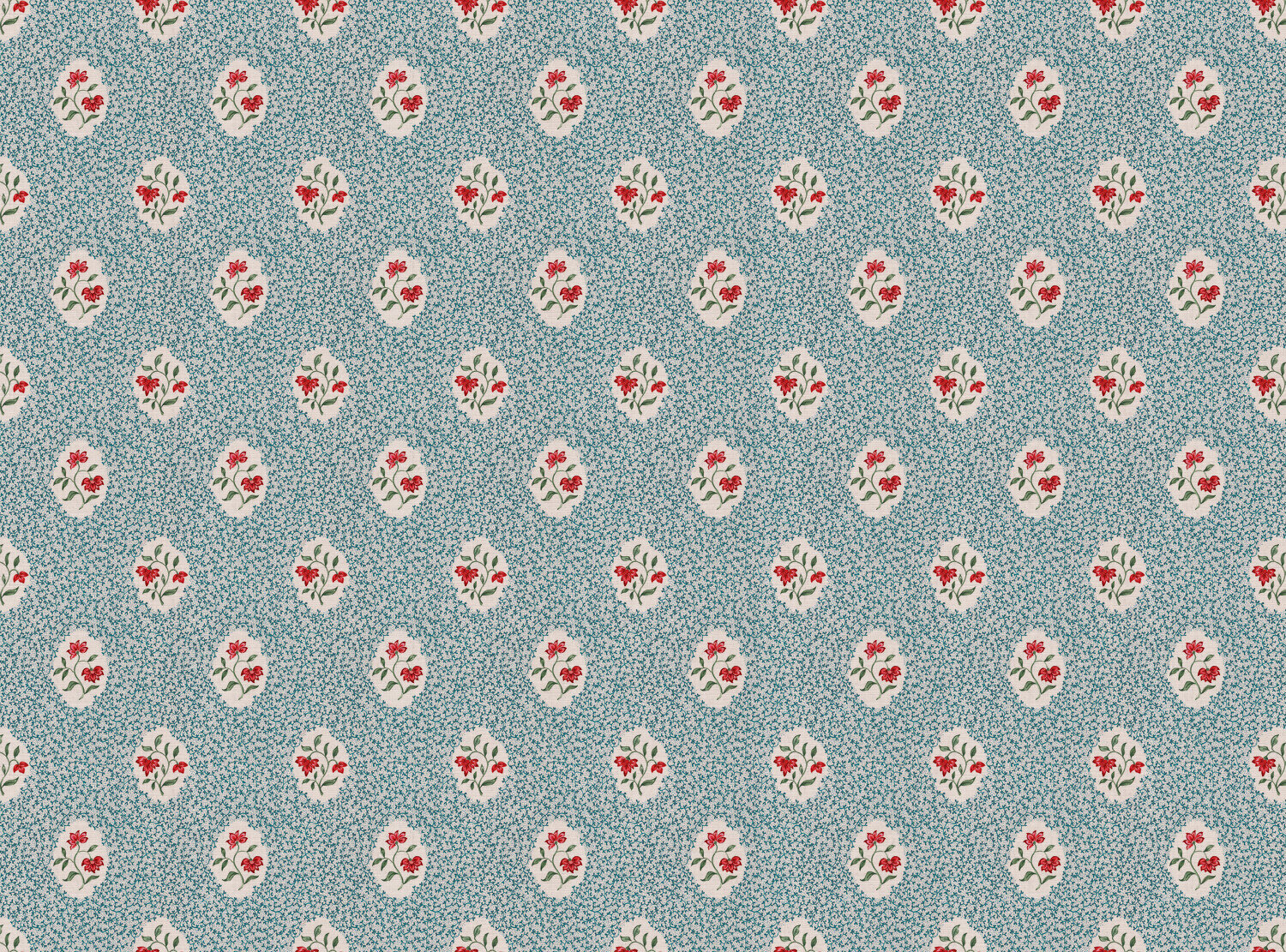 CW: Greeny blue and red | BASE: Mercia Linen