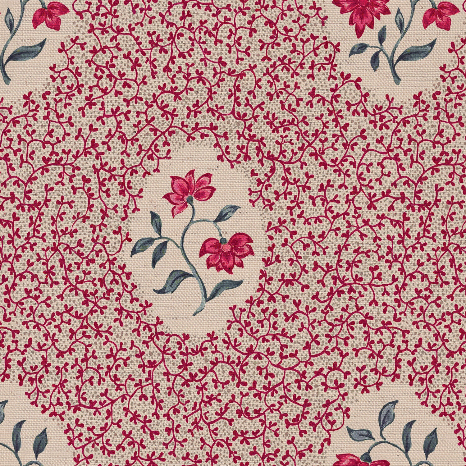 CW: Pinky red and grey blue | BASE: Natural Luxury Linen | HERO