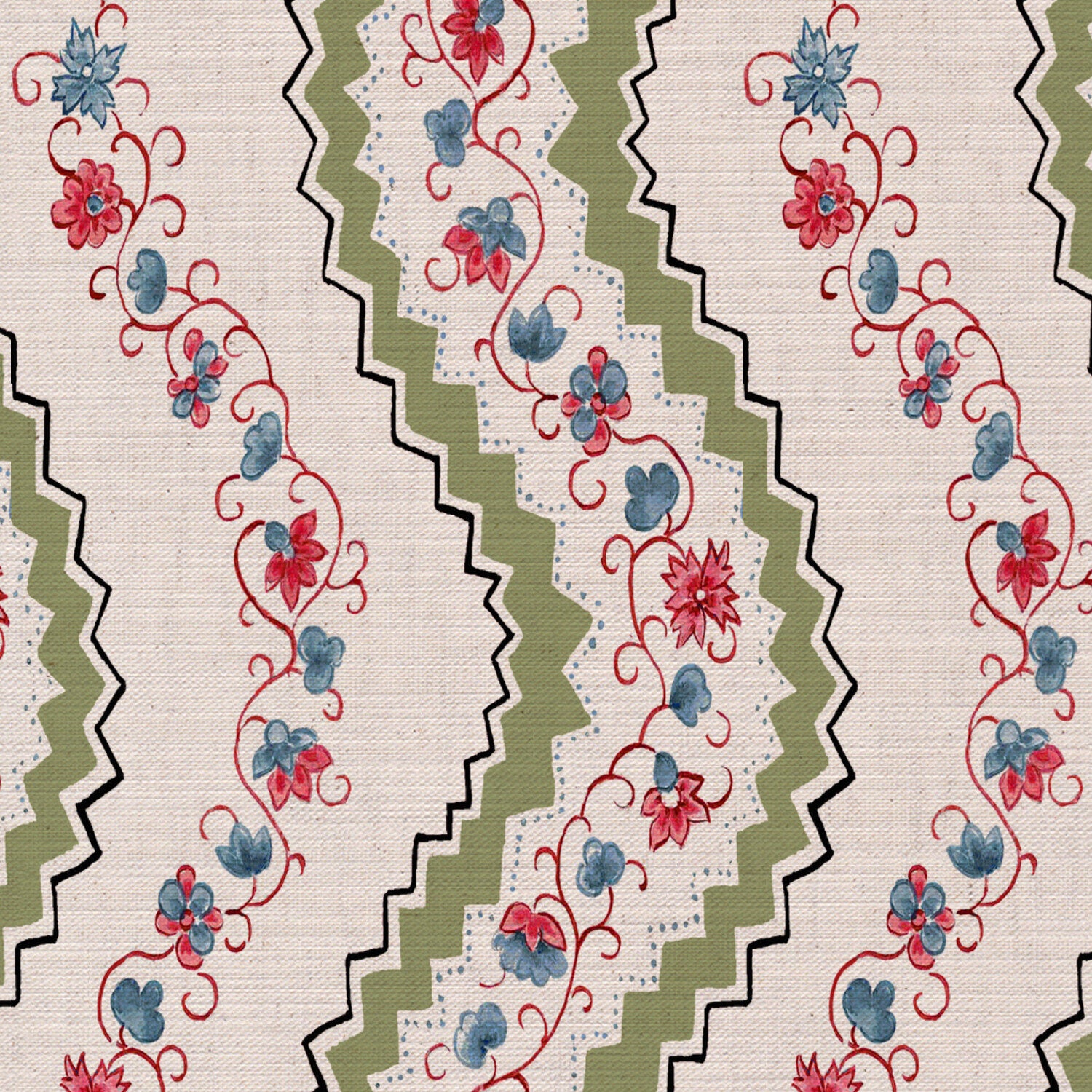 CW: Apple green red and blue | BASE: Mercia Linen | HERO