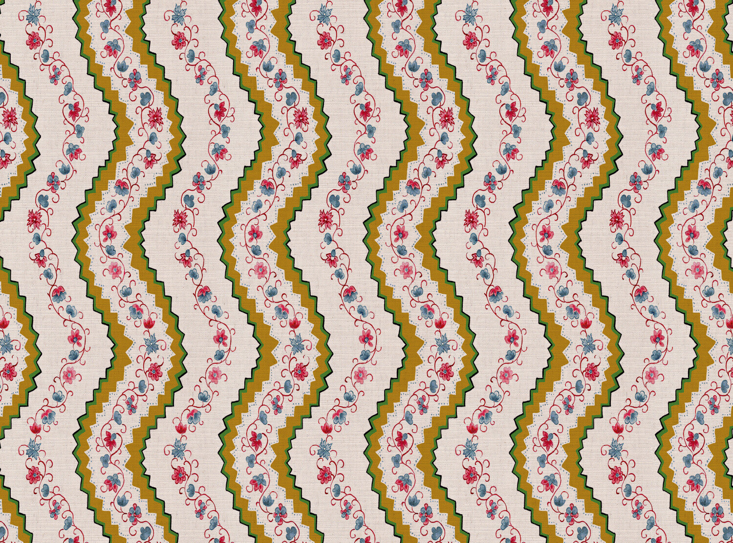 CW: Gold green red and blue | BASE: Mercia Linen